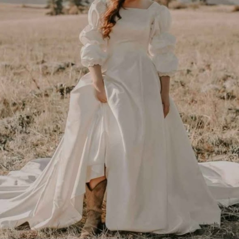 Elegant Custom Modest Wedding Dress